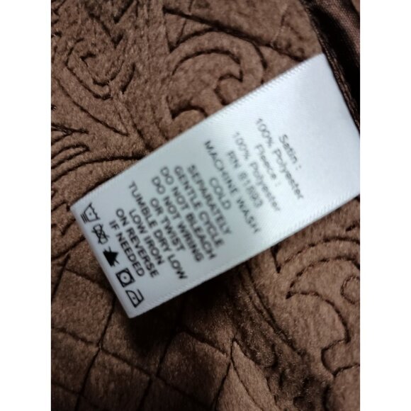 Susan Graver Womens Vest Size 2X Brown Quilted Embroidered Fleece Lined Outdoor - Picture 6 of 8